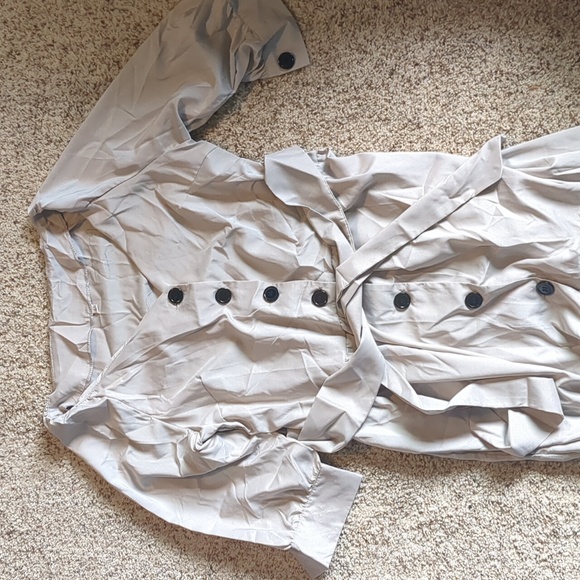 Light gray button down dress - Picture 2 of 3